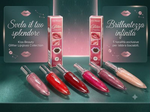 Kiss Beauty Glitter Lipgloss 24 ore di tenuta