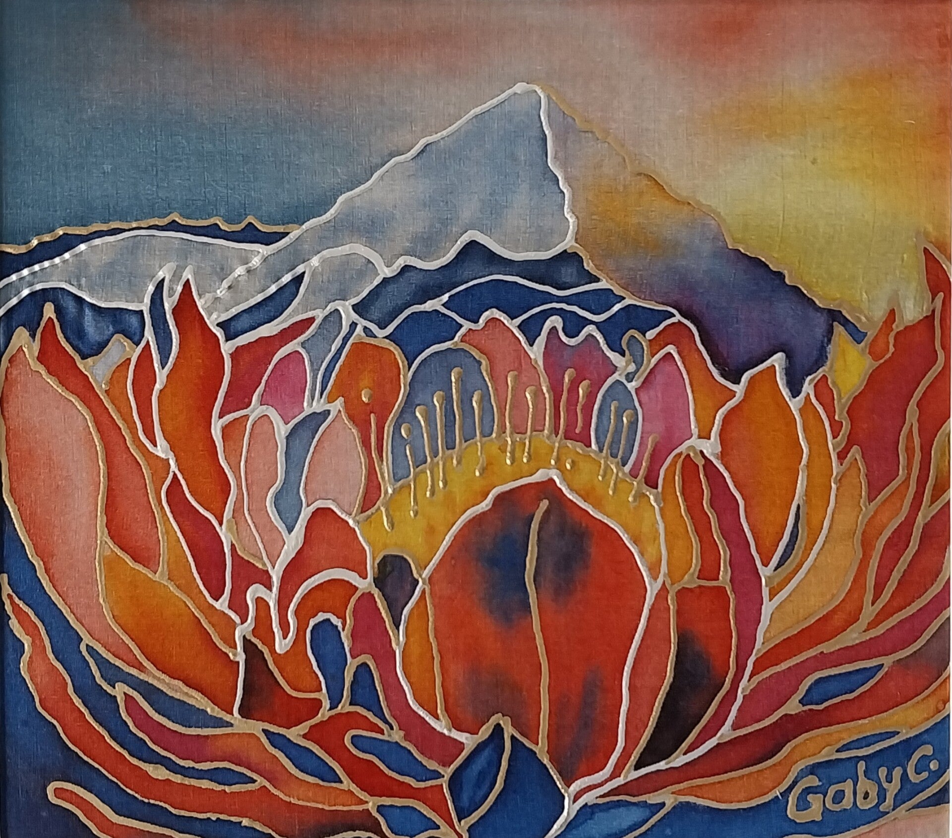 Protea - A Flower Beneath the Mountains