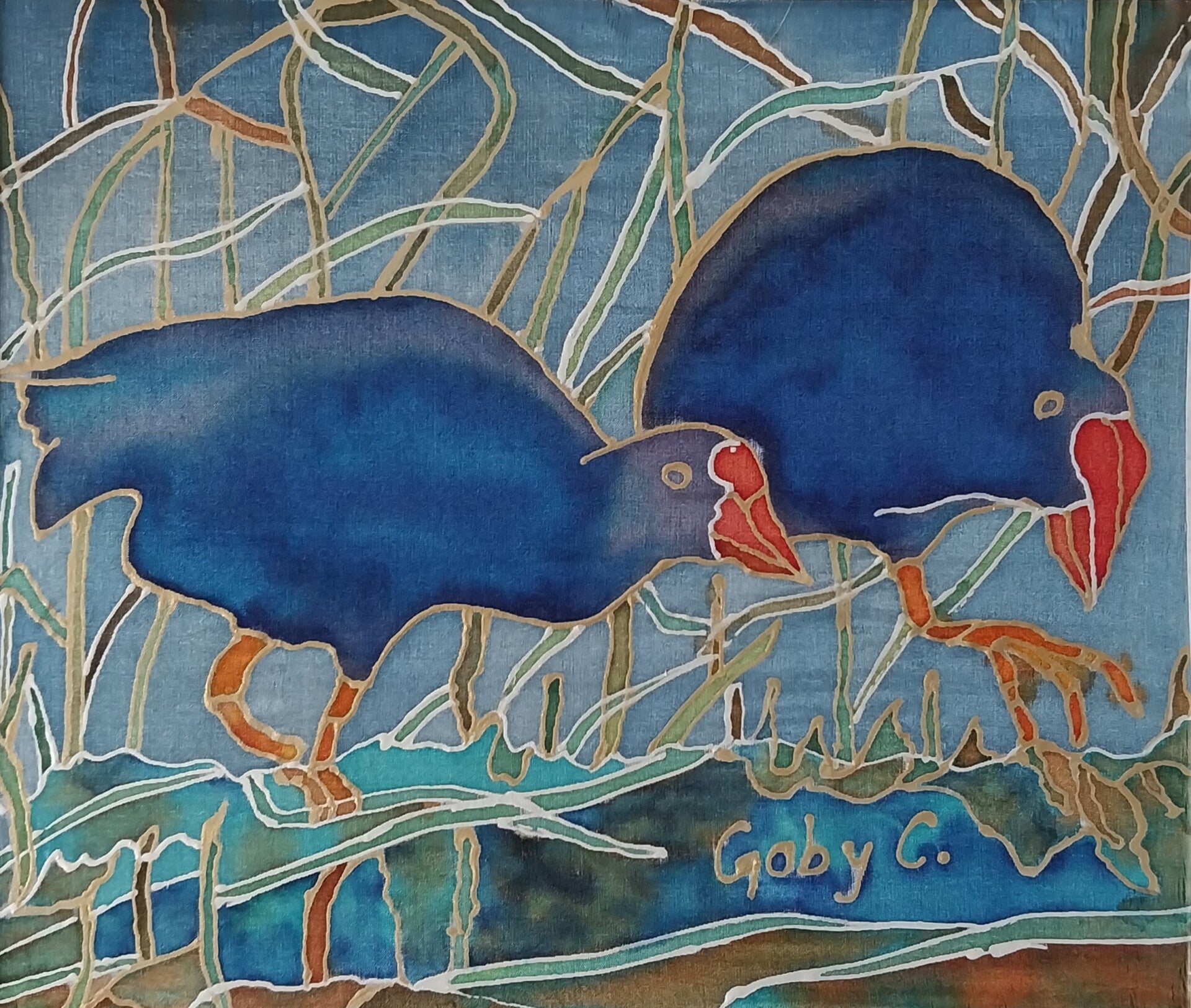 Pūkeko in Wetland