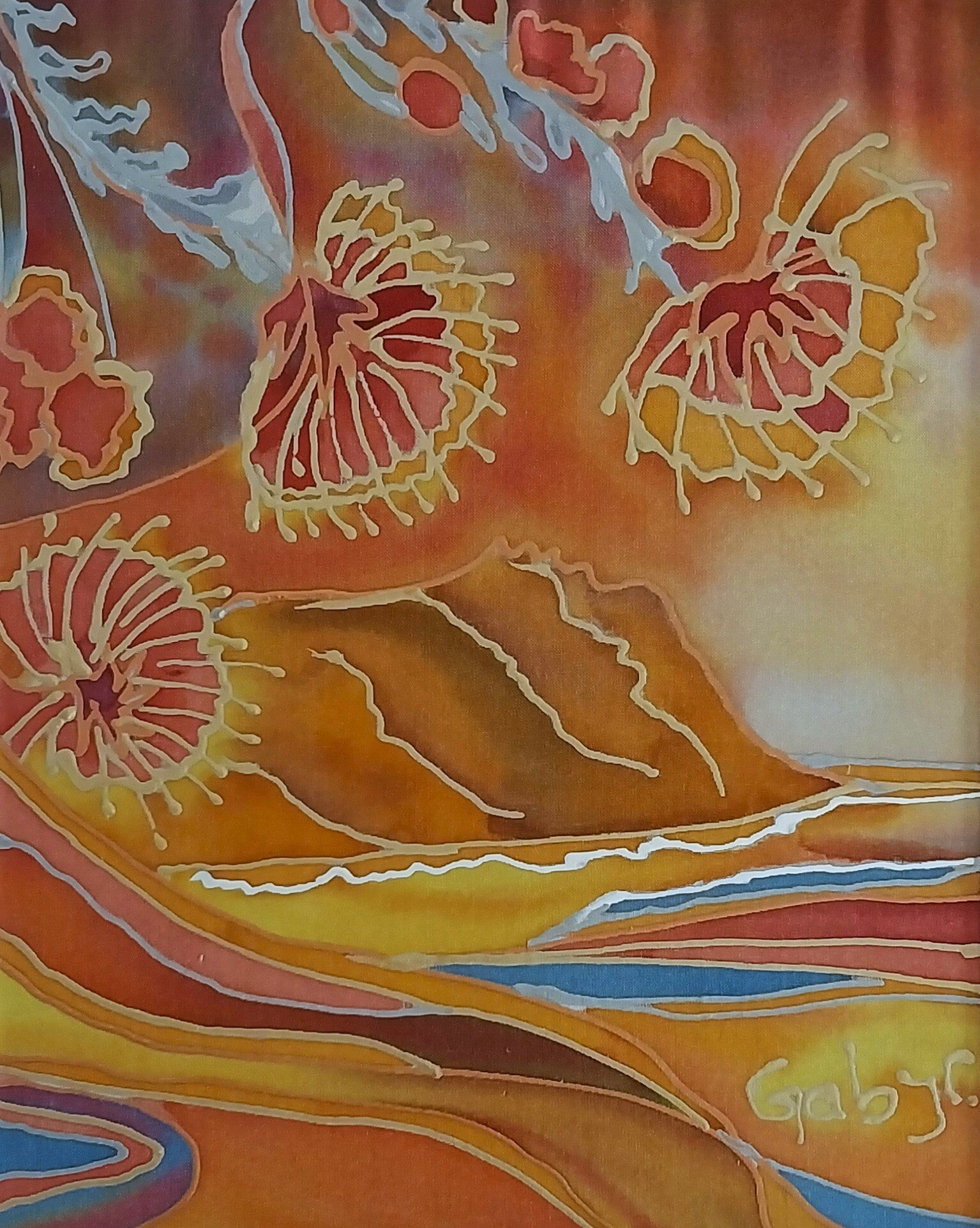 Pōhutukawa Orange Landscape