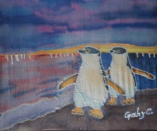 Blue Penguins Walking