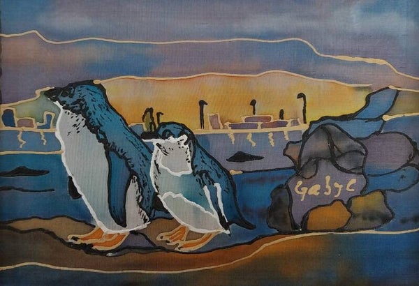 Blue Penguins Near the Port