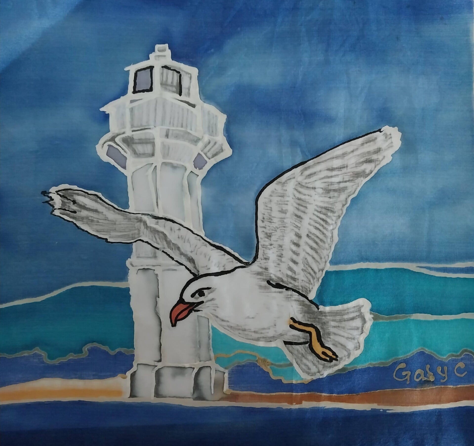 Timaru - Gull Near the Lighthouse