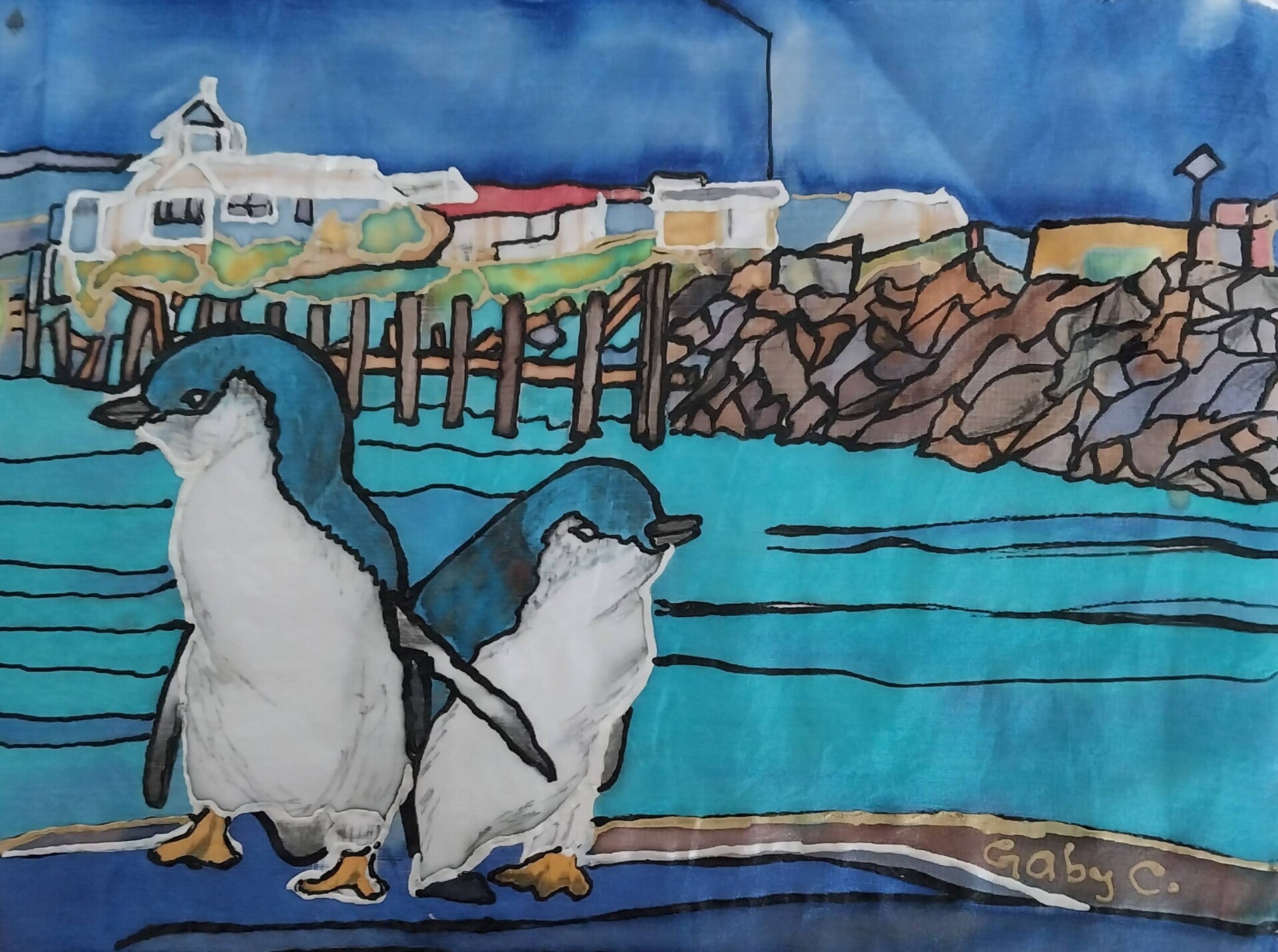Blue Penguins Near the Port