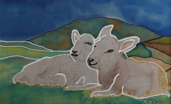 Merino Lambs in Grass