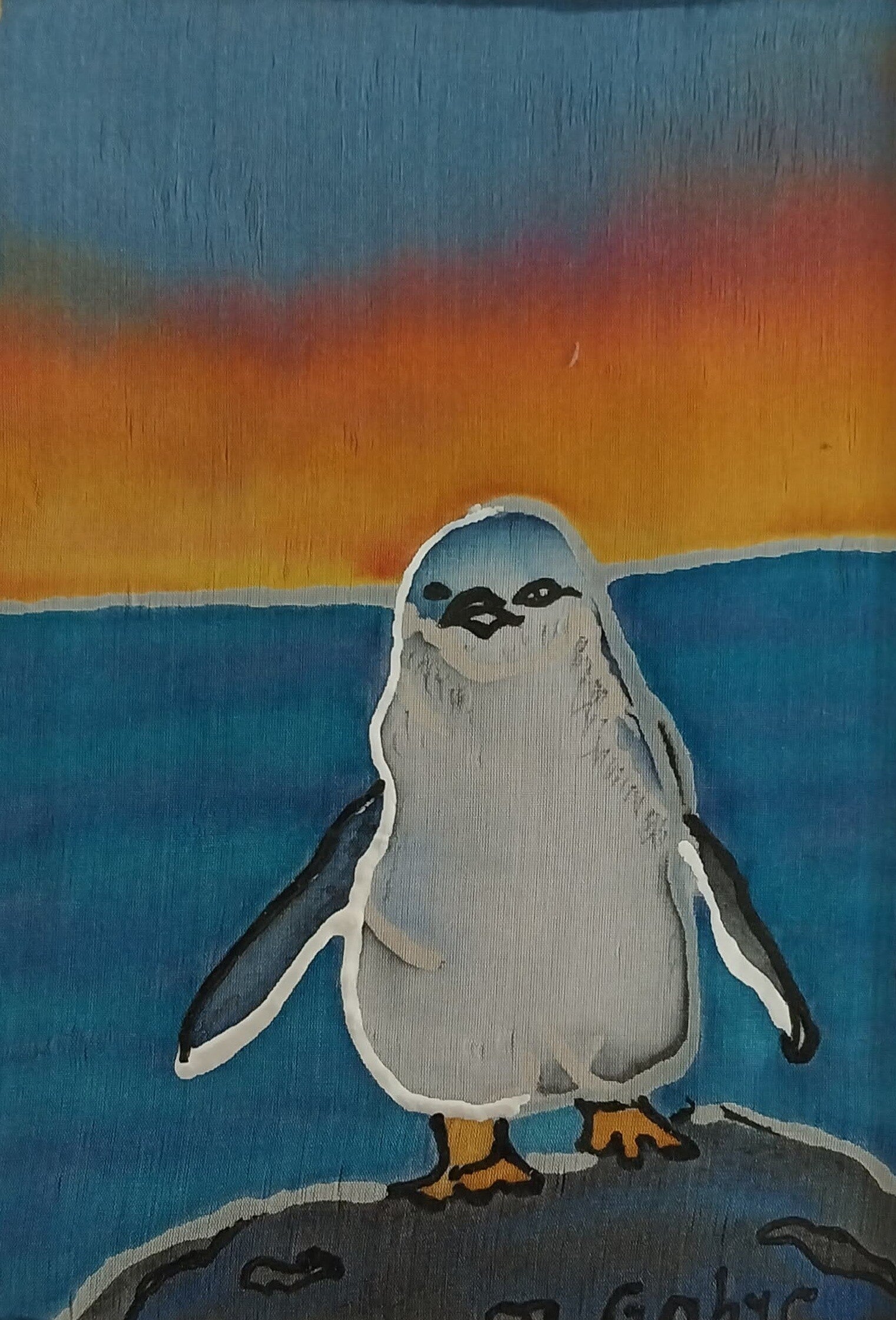 Blue Penguin by Sunset