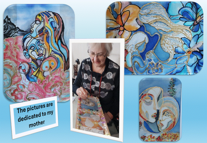 Silk Cards - hand painted by Gabriela Cretu - GC-ArtEscape