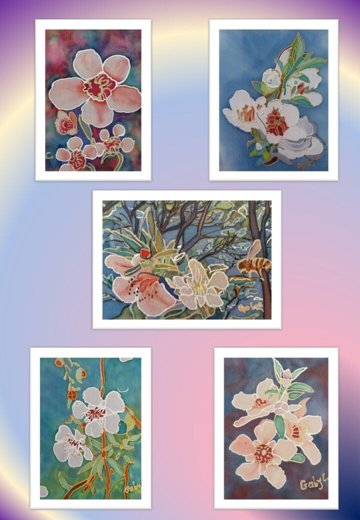 Manuka, a New Zealand Icon painted on pure silk by Gabriela Cretu at GC-ArtEscape 