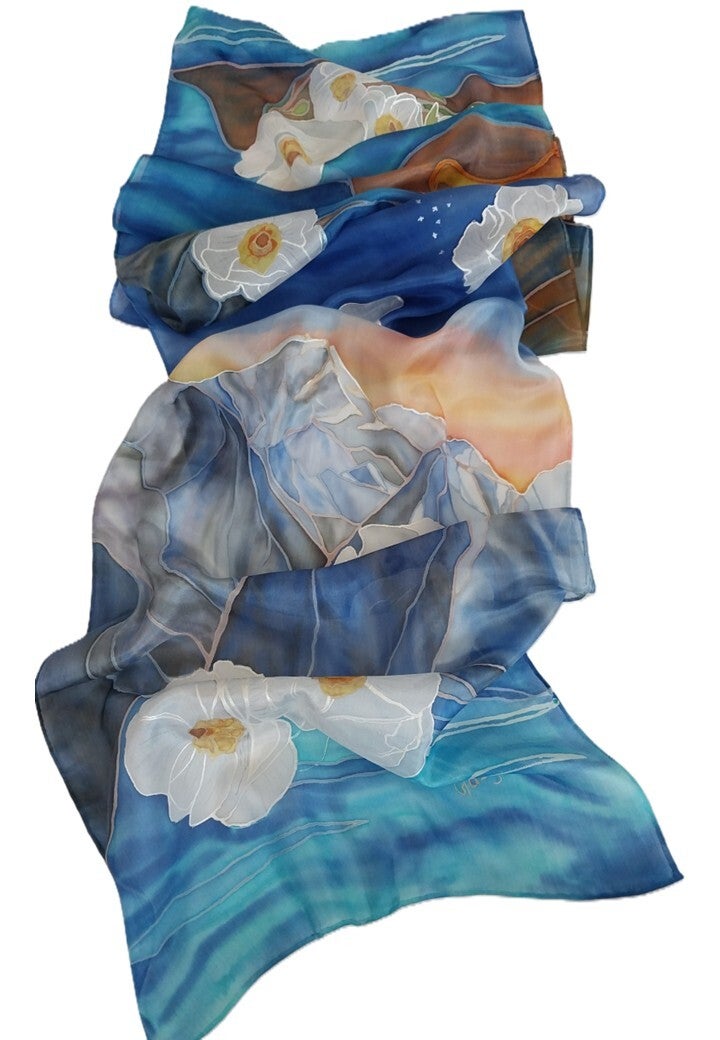Mt Cook with Sunrise Scarf — Large (35 × 180 cm)