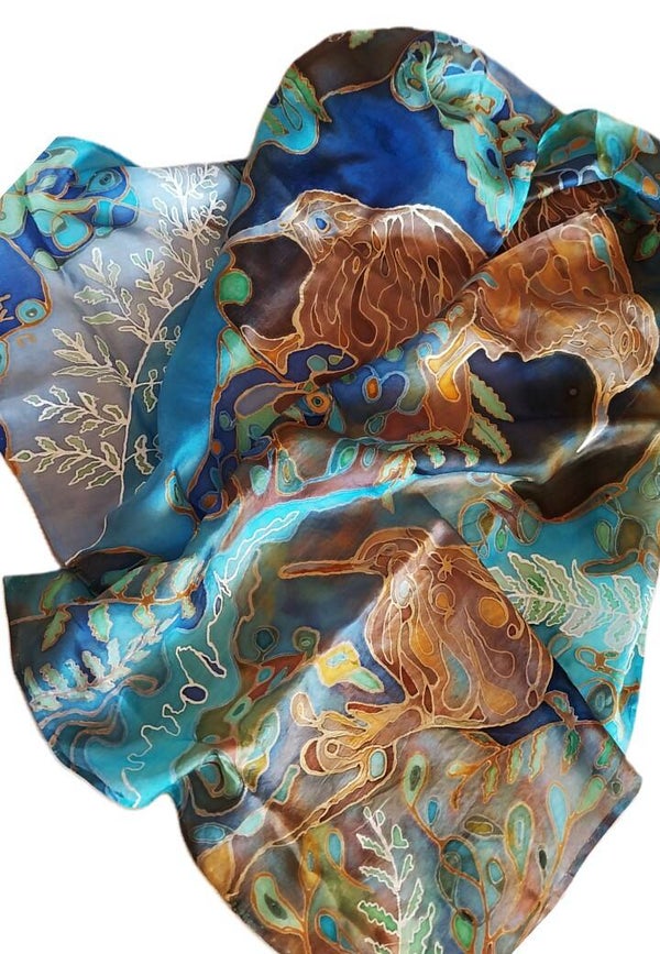 Kiwi Bird Scarf — Medium (33 x 125 cm)