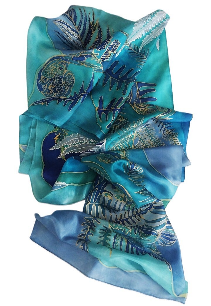 Fern Green Scarf — Large (35 × 180 cm)