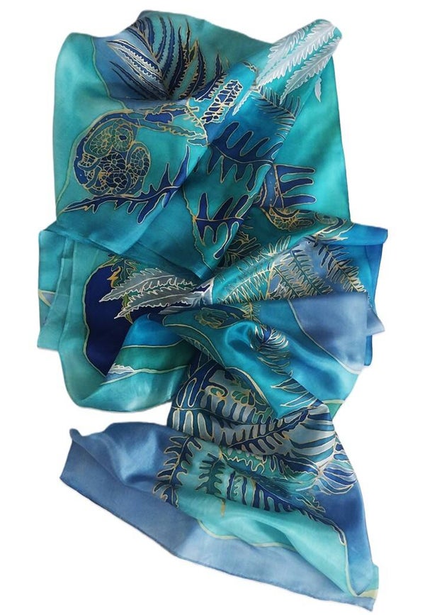 Fern Green Scarf — Large (35 × 180 cm)