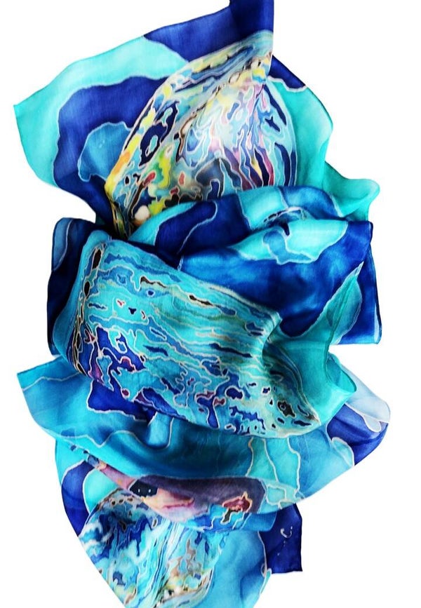 Pāua Shells Scarf — Large (34 x 179 cm)