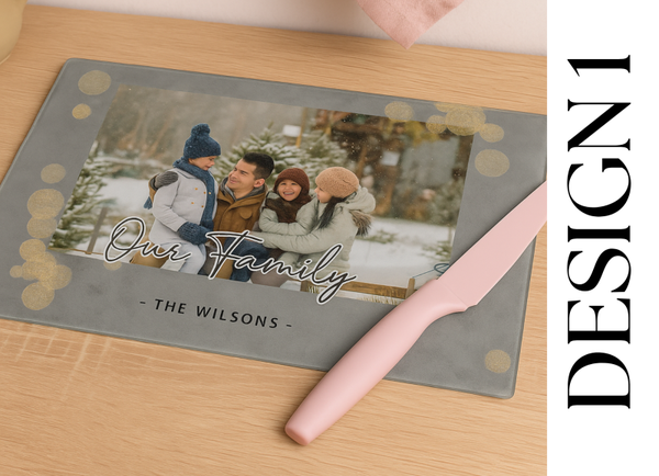 Christmas glass chopping board designs personalised
