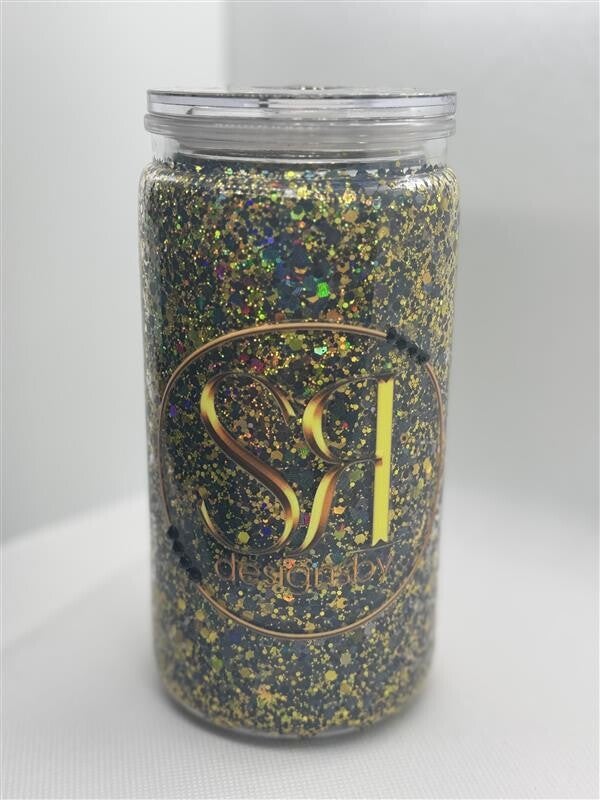 Glitter tumbler acrylic choose your design