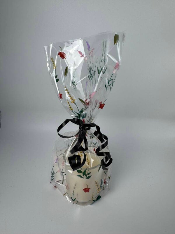 Vanilla candle in glass jar