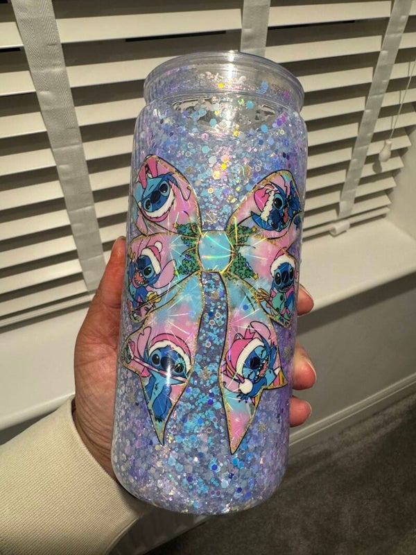 16oz glitter cup (snowglobe)