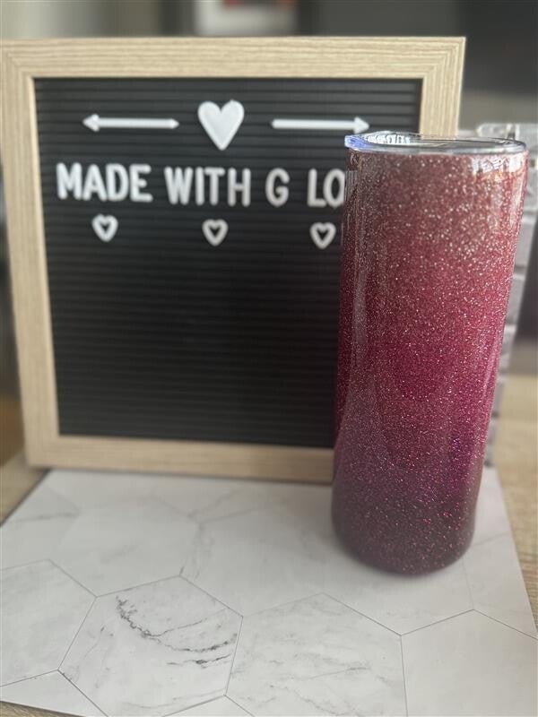 Pink sparkle cup for hot and cold drinks