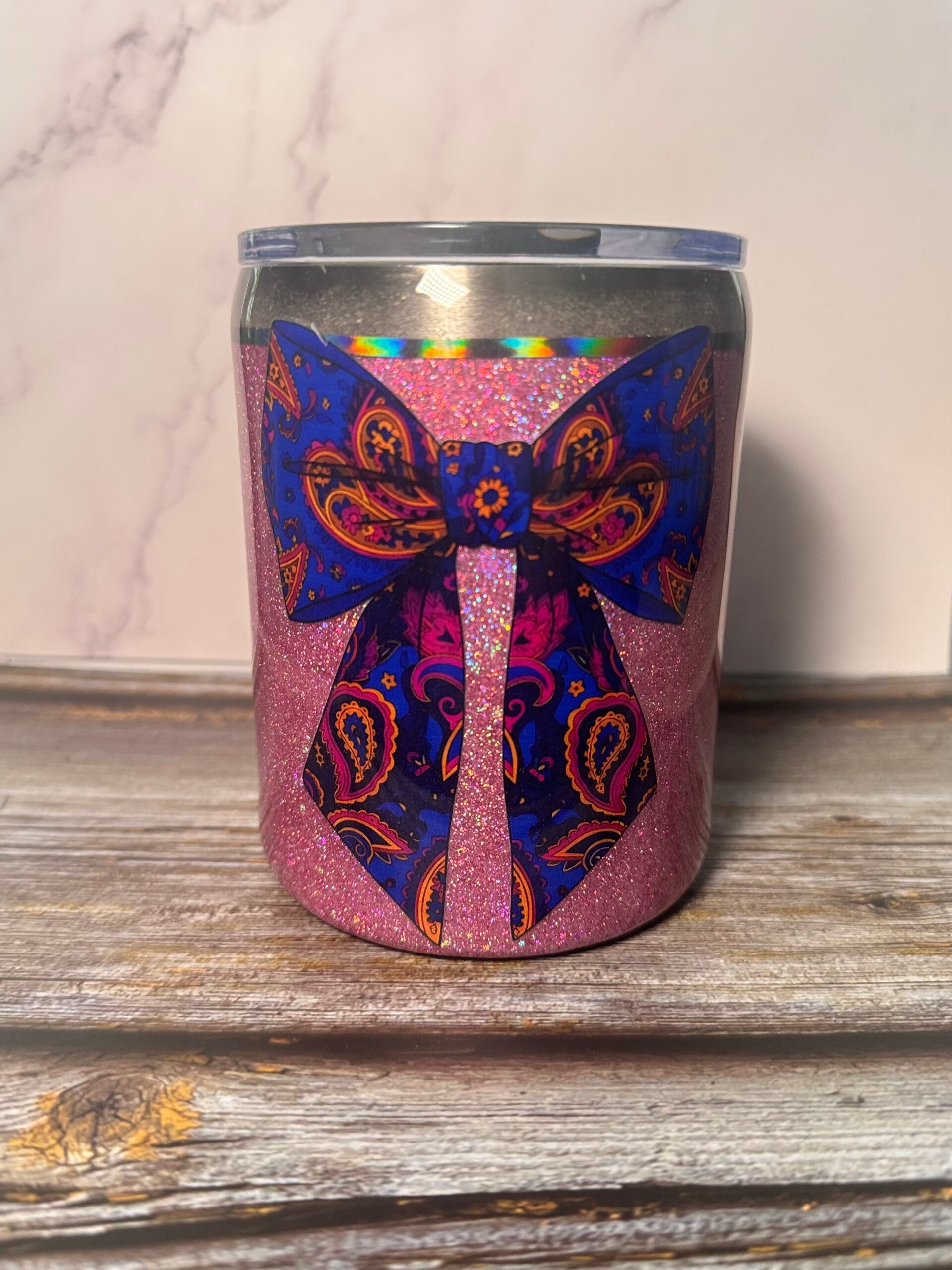 Paisley Bow travel mug