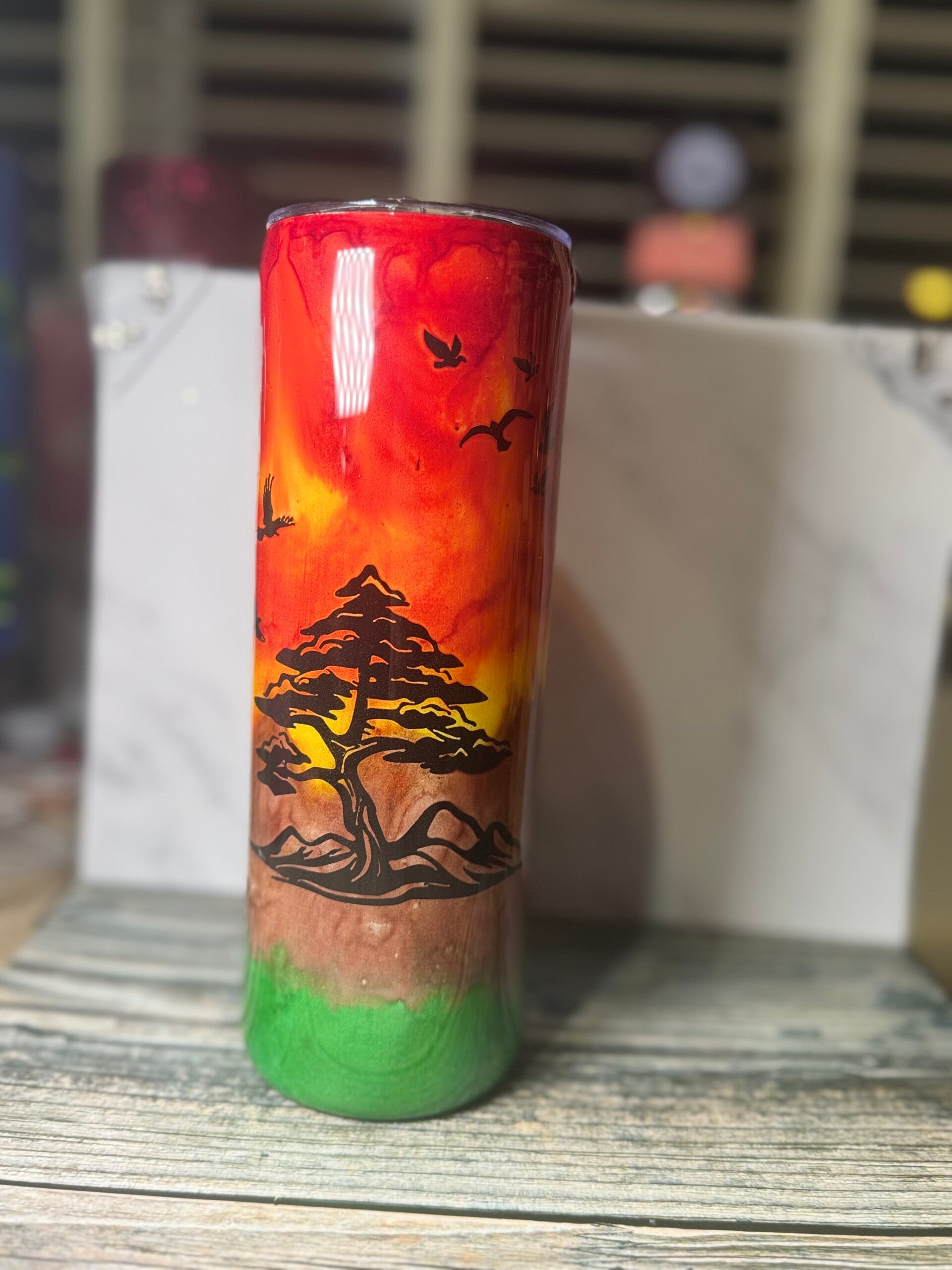 Safari Sunset cup for hot and cold drinks