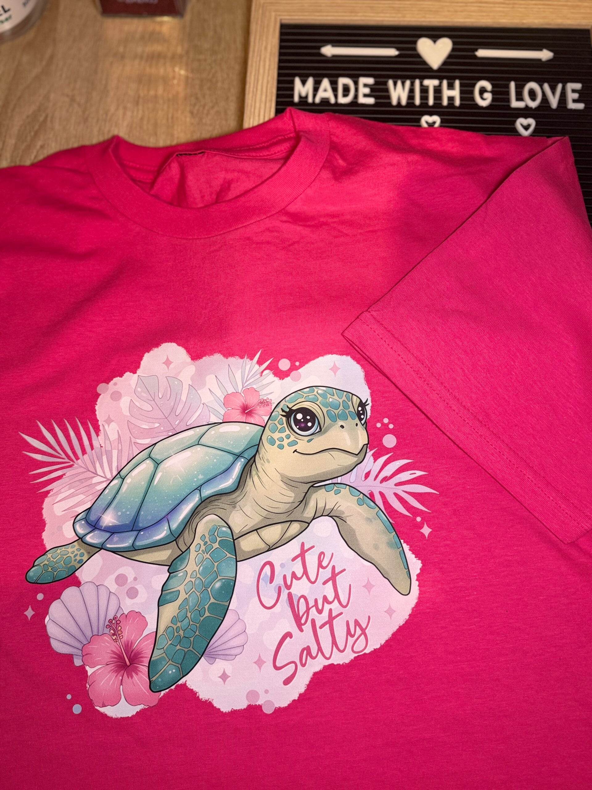 Cute but Salty T-Shirt - hot pink