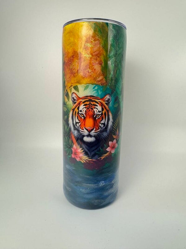 Tiger in the trees cup for hot and cold drinks