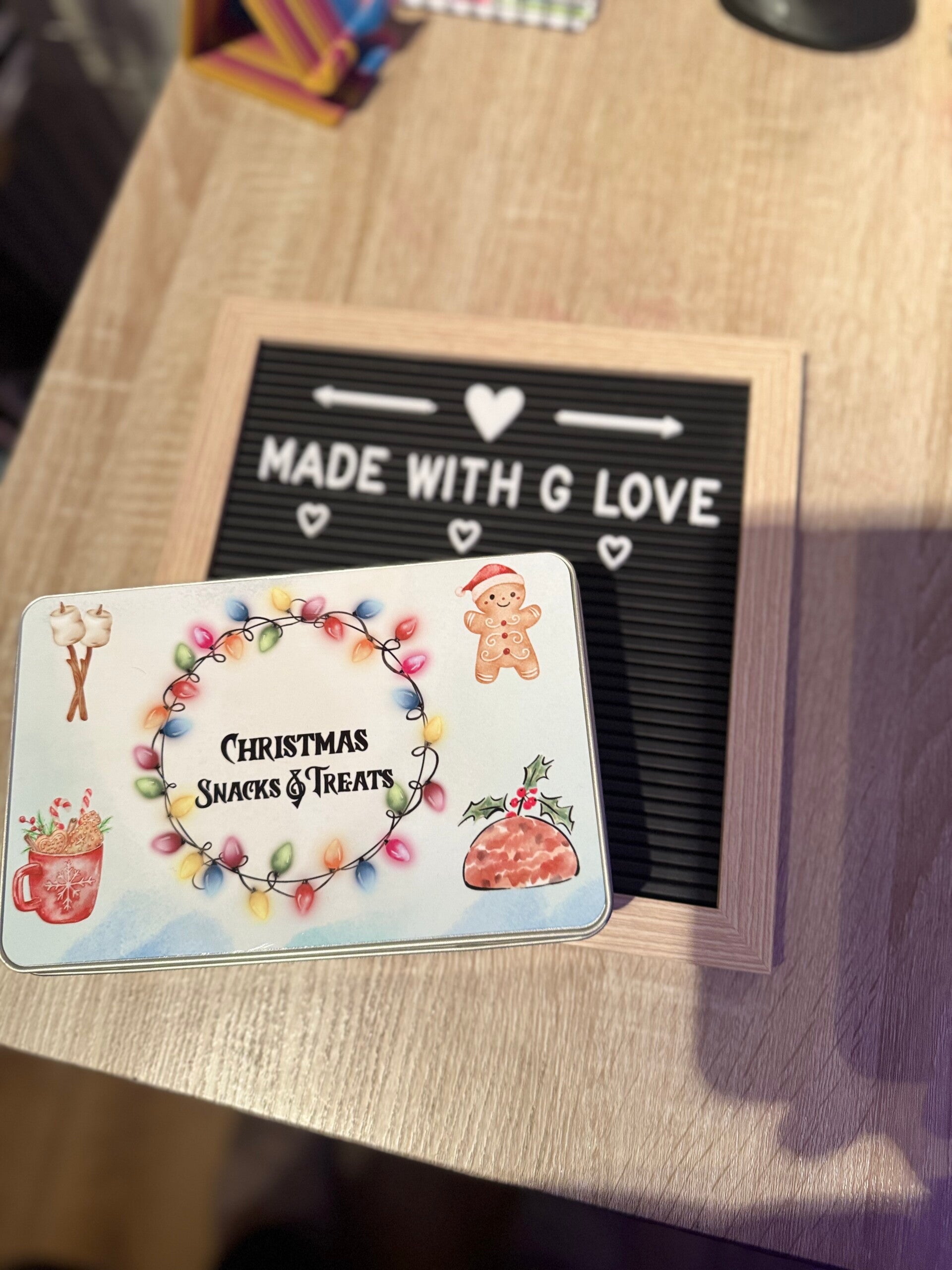 Christmas Snacks & Treats Tin - personalised!