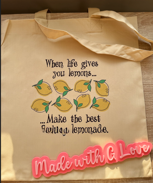 When life gives you lemons tote bag