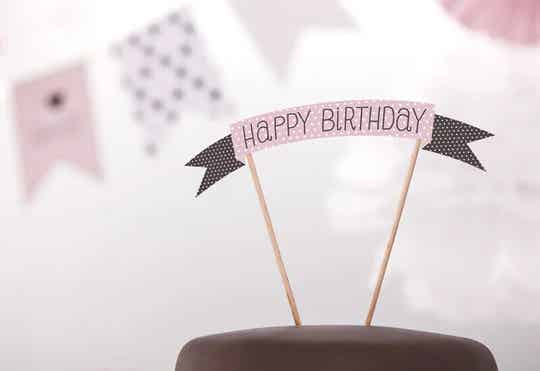 Taarttopper Happy Birthday