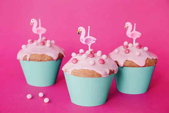 Taart kaarsjes flamingo