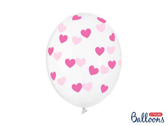 Ballonnen met roze hartjes