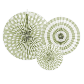 papieren waaiers en goedkope feestversiering