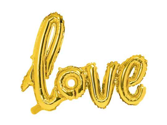 Folieballon Love Goud