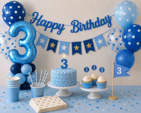 Blauwe Start Bundel - 3 jaar versiering jongen