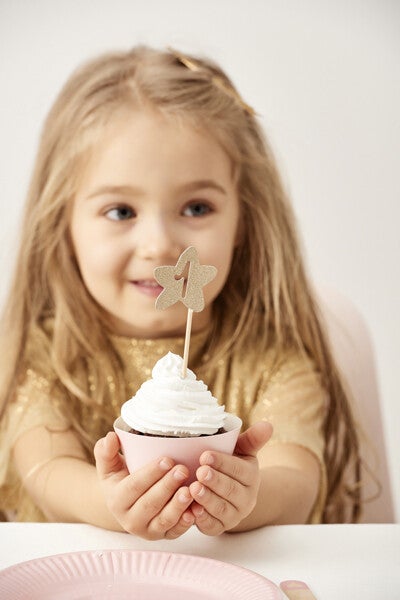 Feestversiering voor een 1e verjaardag meisjes 