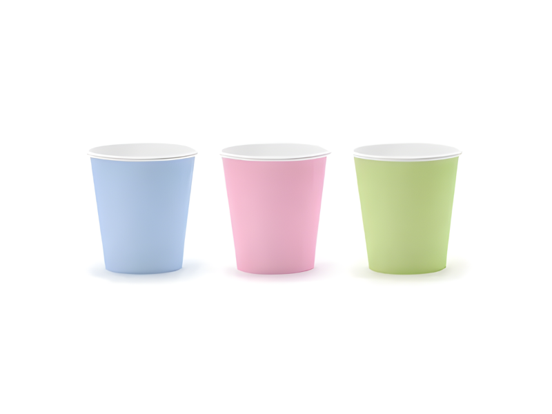 Drinkbekers pastel kleur