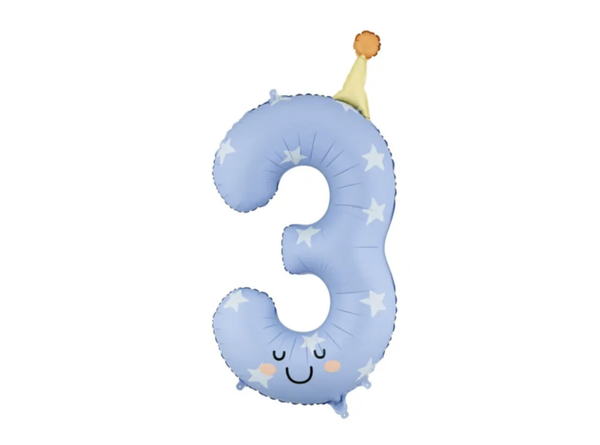 Folieballon 3 Blauw