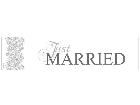Just Married kentekenplaat
