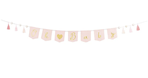 Roze Banner Oh Baby