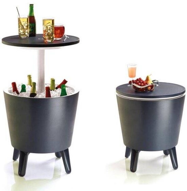 Huur nu deze zwarte coolbar partytafel en houd alles perfect koud!