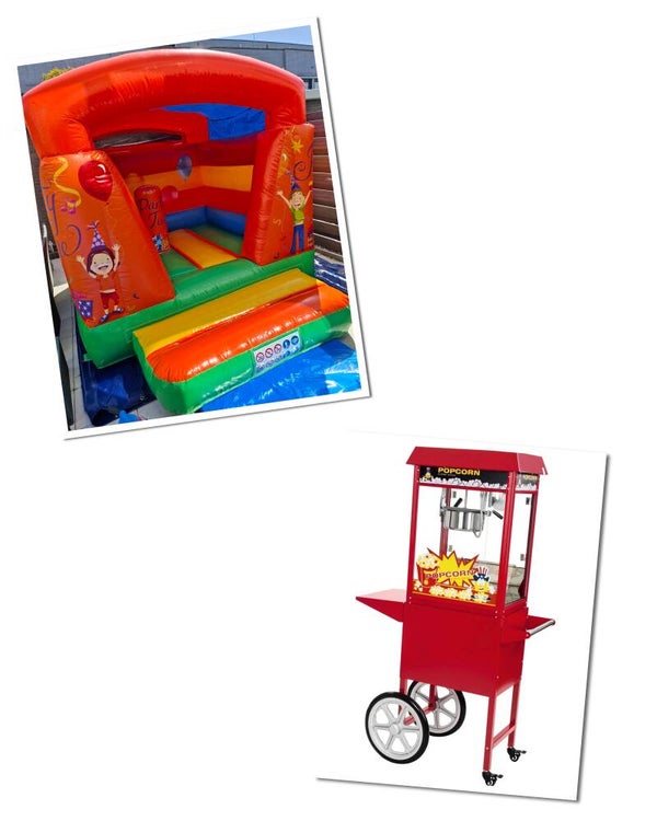 Voordeel springkussen met popcornmachine