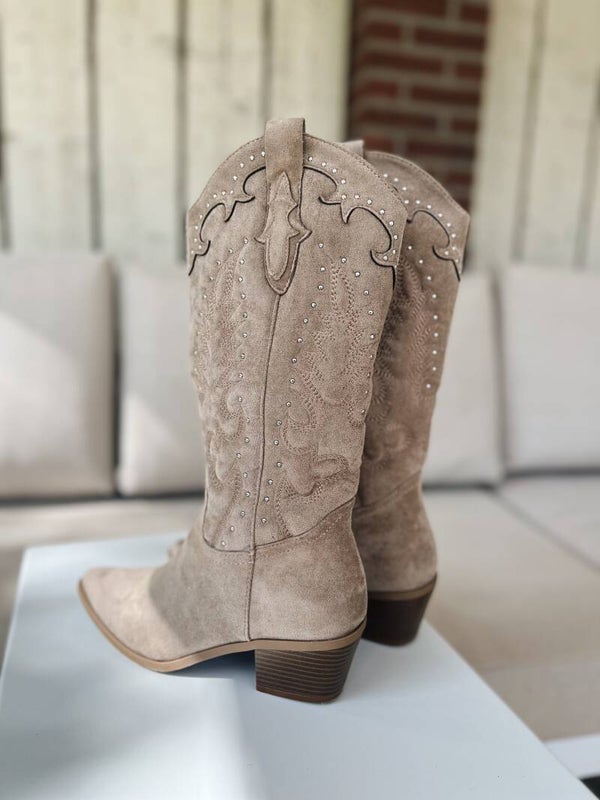 Cowboylaarzen zilveren studs