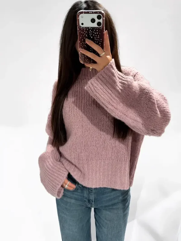 Trui gebreid roze