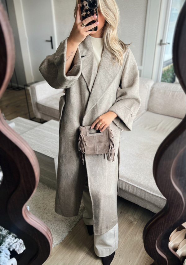 Manteljas wol taupe