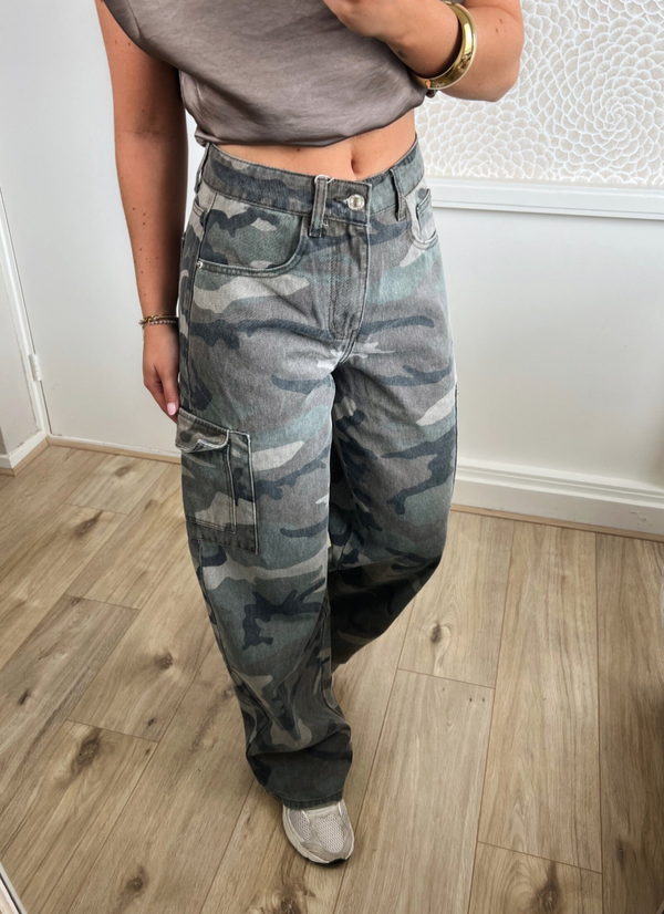 Jeans camouflage zakken