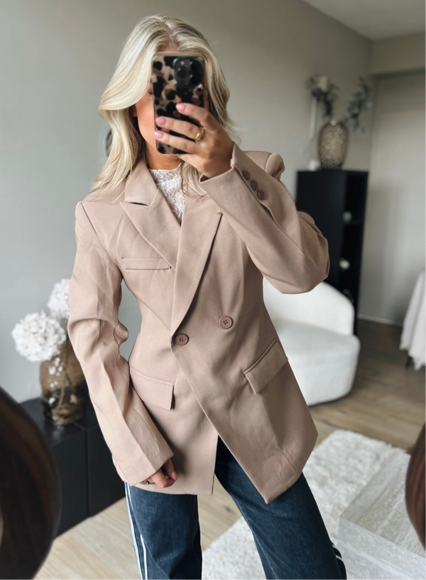 Blazer getailleerd camel Ambika Silvi