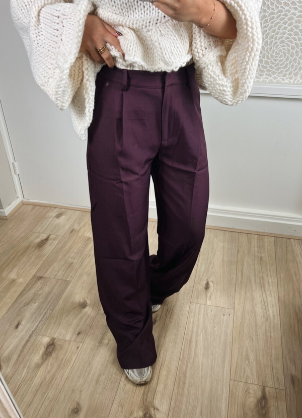 Pantalon aubergine
