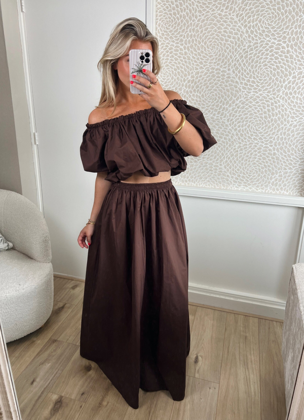 Set top rok bruin