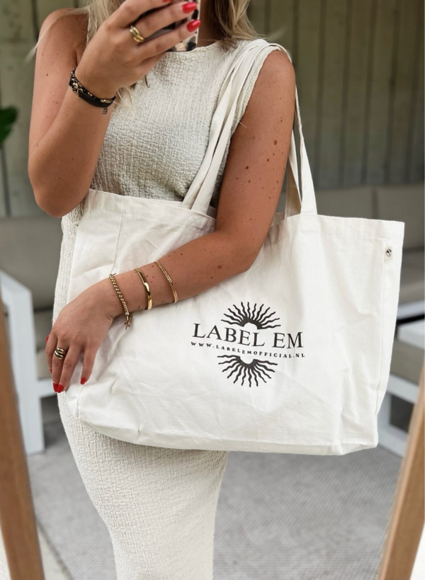 Grote shopper Label Em