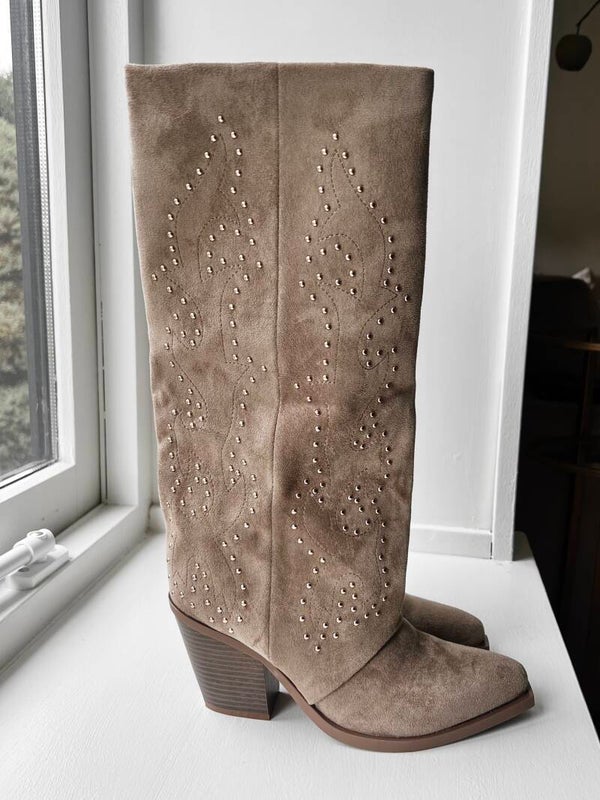 Cowboylaarzen studs goud